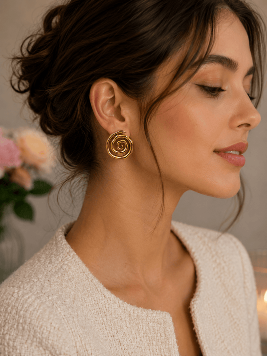 Boucles d’oreilles spiralées - Maison Hajar