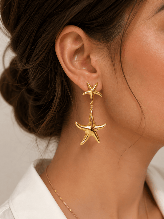 Boucles d’oreilles étoile de mer - Maison Hajar