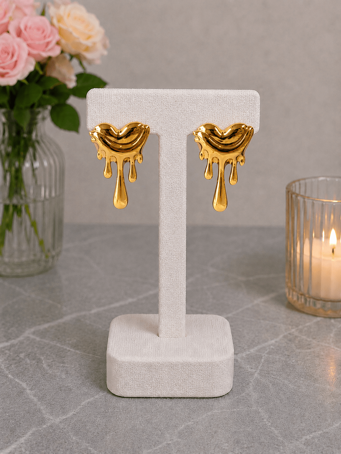Boucles d’Oreilles Gold Melt - Maison Hajar