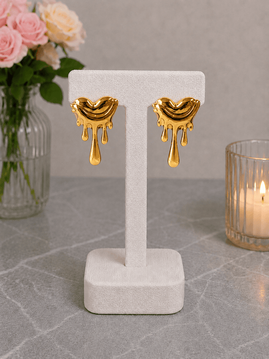 Boucles d’Oreilles Gold Melt - Maison Hajar